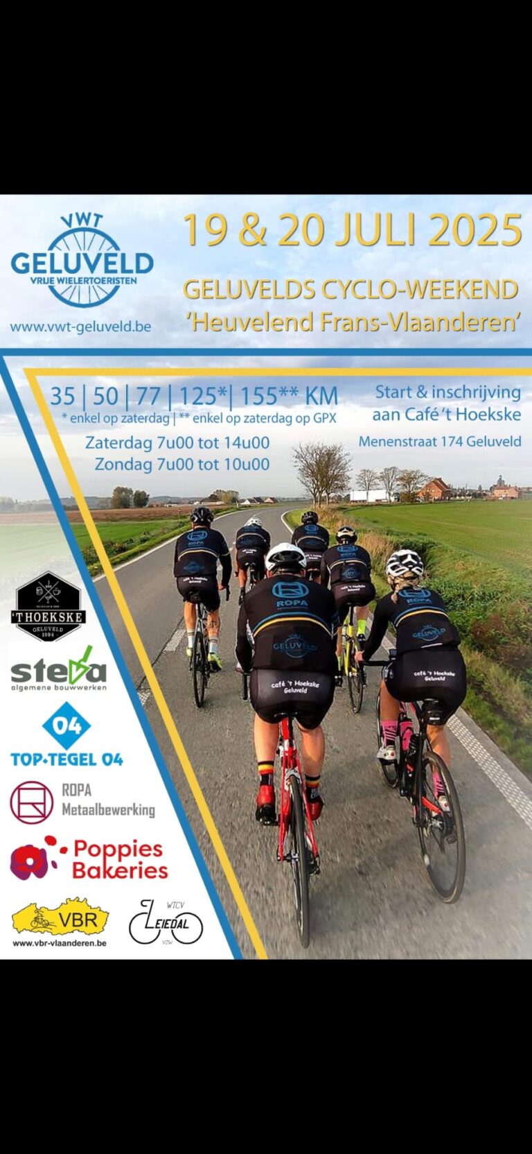Geluvelds Cyclo-Weekend ‘Heuvelend Frans-Vlaanderen’ – 19 en 20 juli 2025